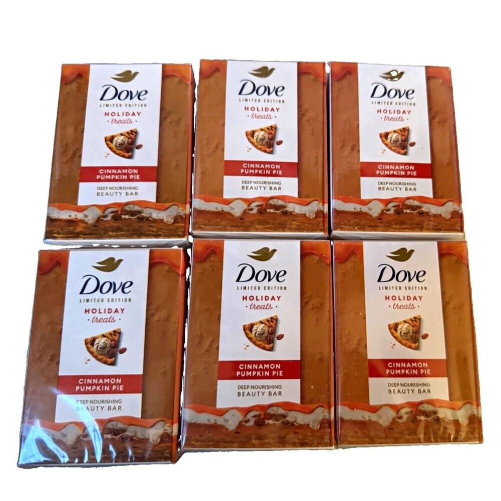 Dove Holiday Treats Cinnamon Pumpkin Pie Beauty Bar 3.75 oz 12 bars total
